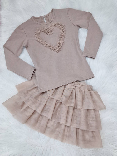 Fusta din tul bej Mia Bambarillo