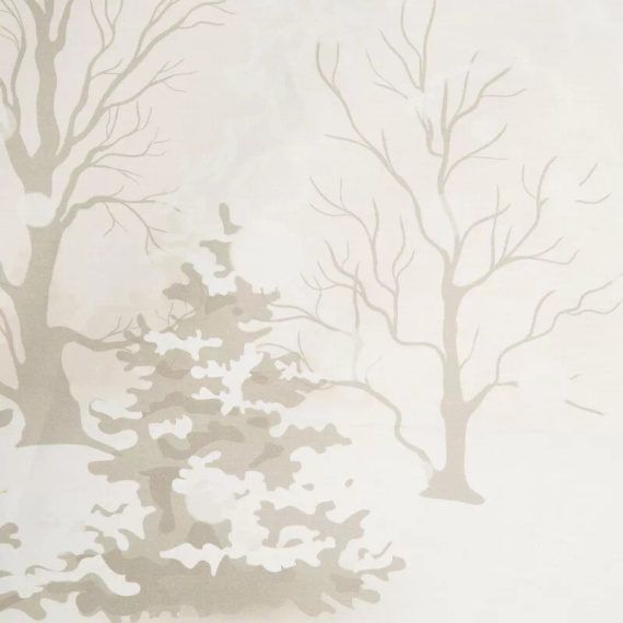 Lenjerie de pat din microfibră cu fulgi de zăpadă Eurocortains peisaj alb de iarnă – moale, ușoară și ușor de întreținut, cu fermoar