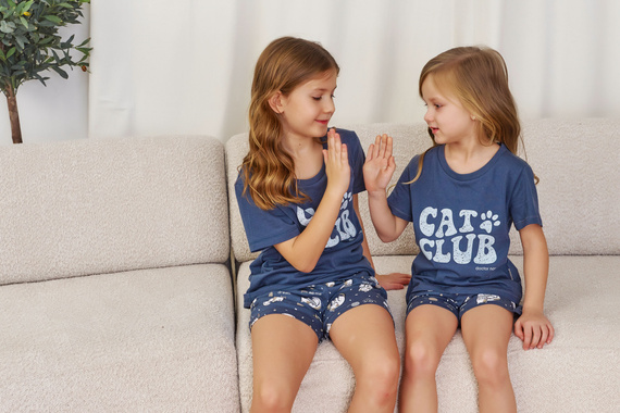 7205 "Cat club" Pijamale pentru copii unisex Doctor Nap - albastru intens