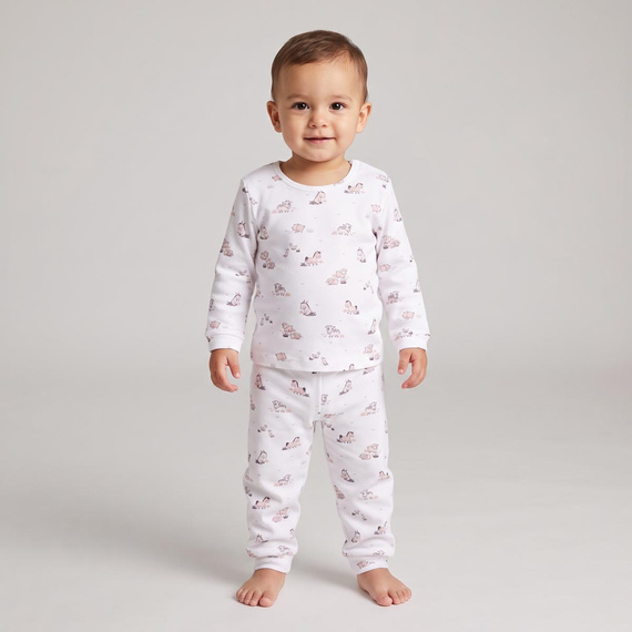 228036 Nicol FARMA Pijamale pentru copii 100% bumbac, lungi, cu animale
