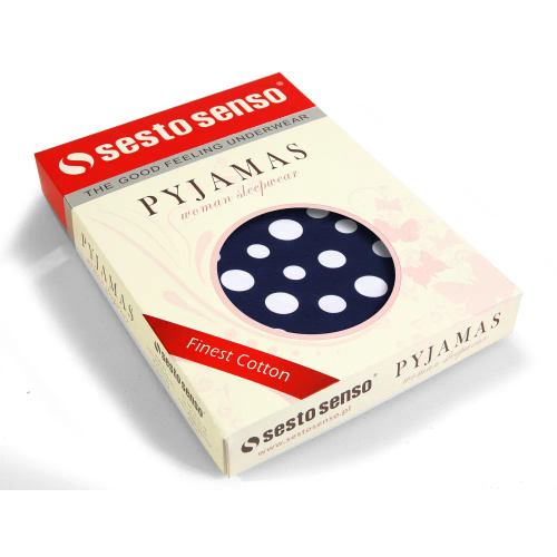 2077/09 Cămașă de noapte, mânecă 3/4 Sesto Senso, bleumarin