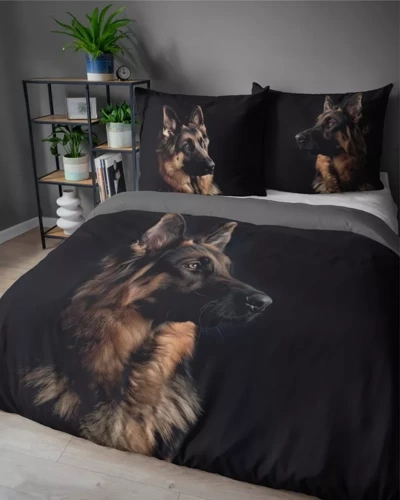 5294 A Holland Lenjerie de pat din bumbac pentru caini Sheepdog Detexpol negru