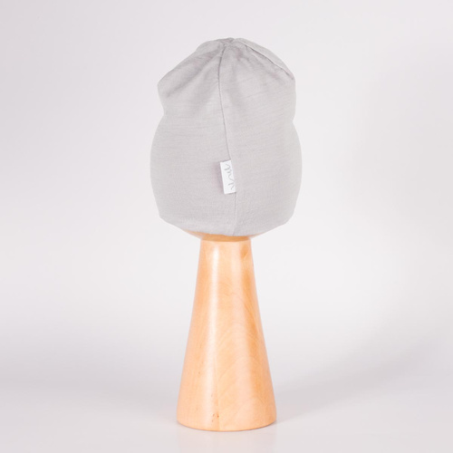 229110 Nicol Căciulă Merino 100% lână copii dublă - gri