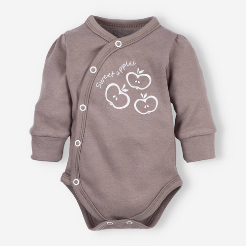 ABN-5293/CZE Body plic din bumbac organic maro Happy Apples Nini