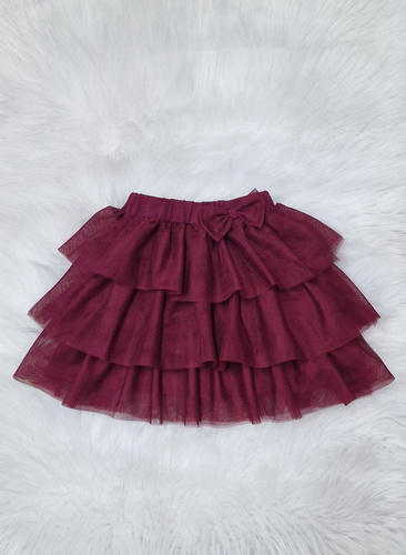 Fustă din tul Mia Bambarillo, vișinie – feminină, elegantă și ușoară