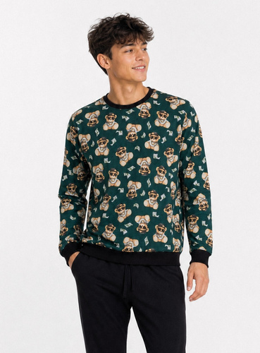 Cornette Cash Young 1004/63 Pijamale pentru tineret 100% bumbac verde