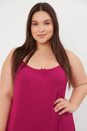 Stil cămașă de noapte, curea îngustă Modă italiană - vin