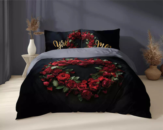 5287 A Holland Cotton Lenjerie de pat Tu și Eu Tu și Eu Detexpol negru