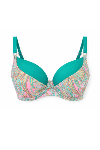 Mediolano Riviera 20005 sutien de baie Full Cup turcoaz cu model paisley
