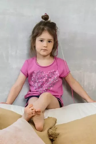 Ontega Pijama pentru fete Italian Fashion - amarant/ albastru închis