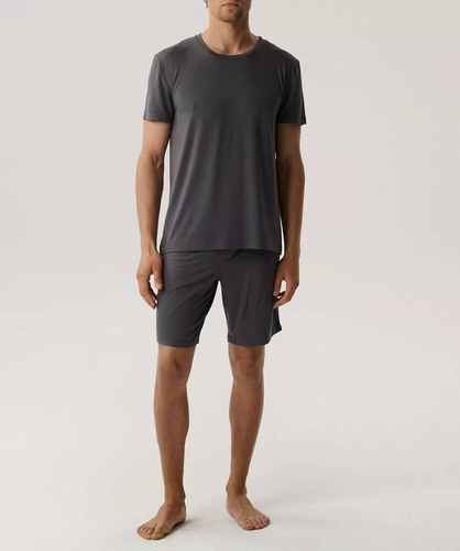 BNMP-005 Pijamale cu mâneci scurte pentru bărbați, gri atlantic