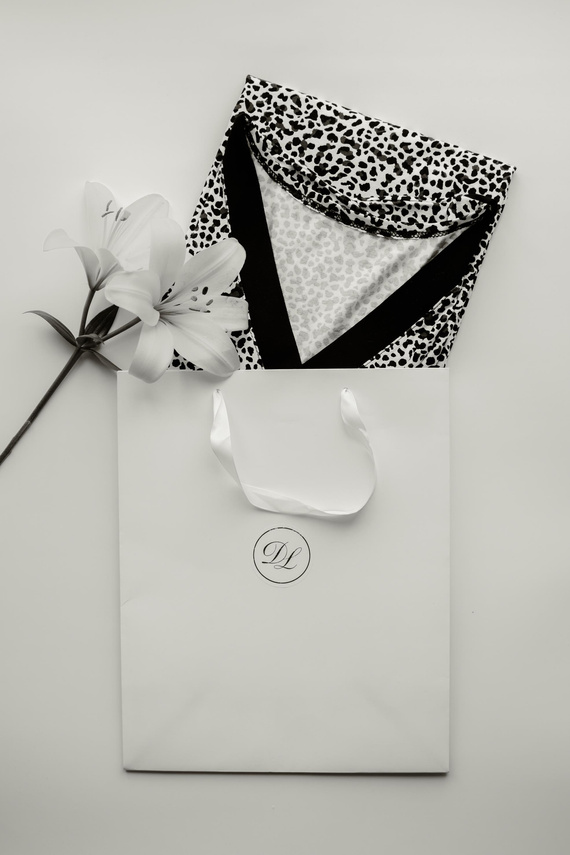 853 Kendall De Lafense - Cămașă de noapte Panther din viscoză - camuflaj ecru