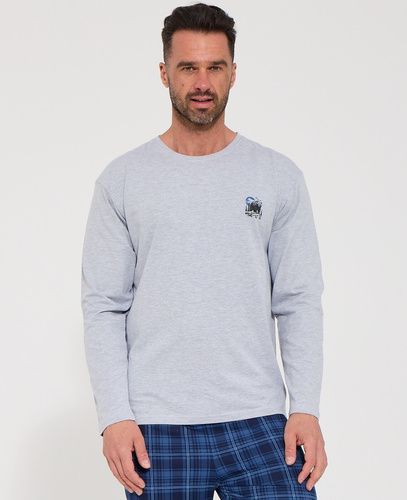 Pijamale bărbați Cornette 124/339 Grizzly gri bumbac pantaloni lungi