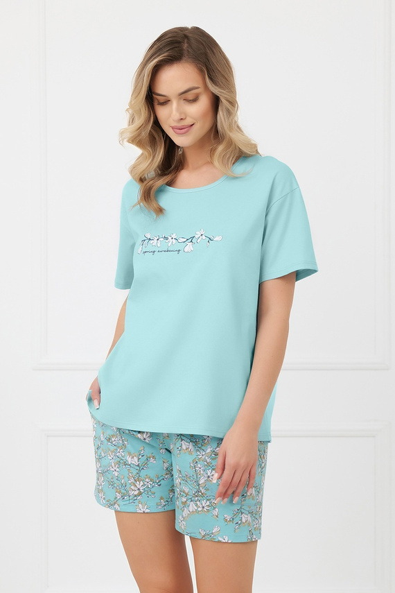 Pijamale damă Misaki Italian Fashion bumbac mânecă scurtă pantaloni scurți