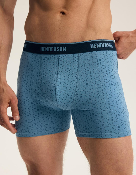 Bokserki bărbați Henderson 44513 Brex 2-pack din bumbac cu talie lată și logo