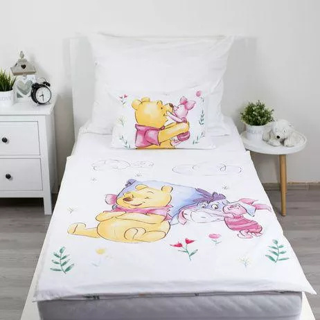 Lenjerie pătuț 100x135 Jerry Fabrics bumbac cu fermoar