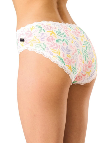 Slip damă midi LPC 576 B26 Key – vâscoză cu bandă din dantelă, 2 buc. Key