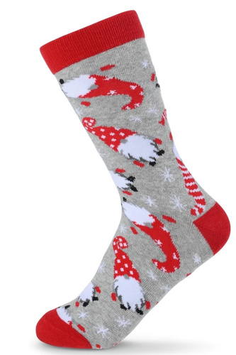 SKCH01 Șosete de Crăciun Be Snazzy Gri Deschis 1 – Bumbac, Model, Cusături Plate