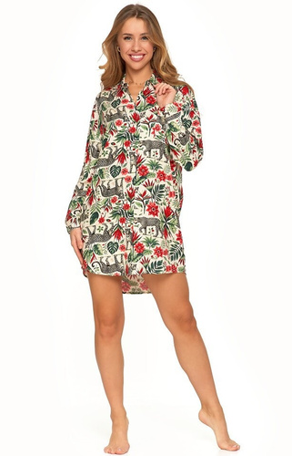 PDK4800-002 Cămașă de noapte Moraj - multicolor