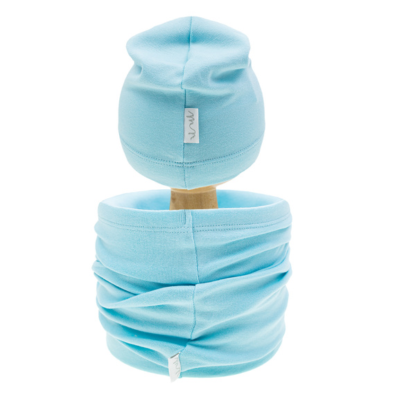 141306 Set pălărie + eșarfă Nicol - turcoaz