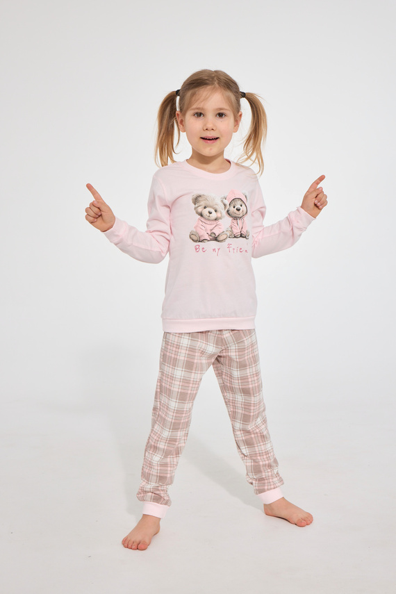 Pijamale pentru fete Cornette 594/202 592/202 Be My Friend, 100% bumbac, mânecă lungă