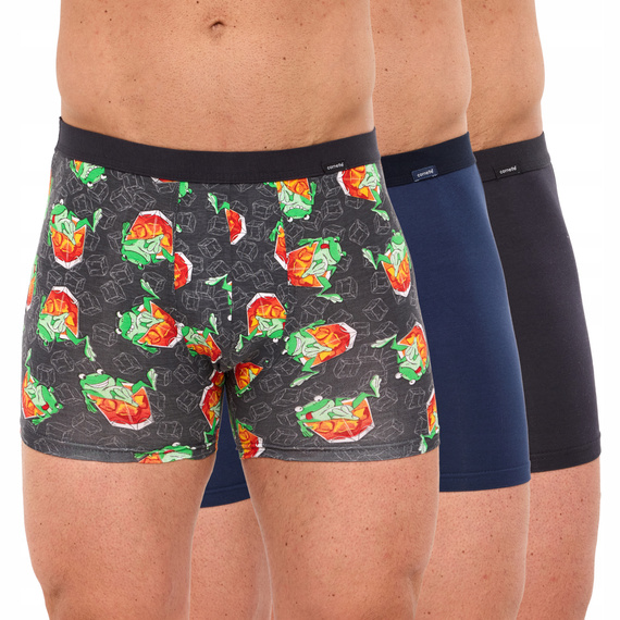 946/05 Boxer bărbați Cornette - bumbac, bleumarin, verde, cu model