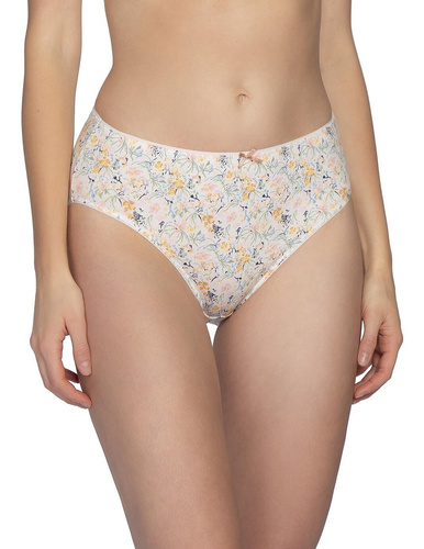 Chiloți L-120 BI-105 Lama din bumbac, chiloți damă bikini, set 3 bucăți, cu model floral