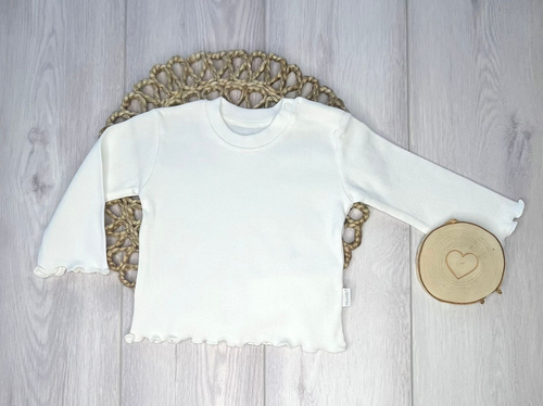 BI002 Bluză fetiță cu mânecă lungă Mamatti - albă