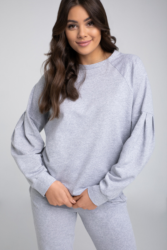 Parma Ladies set cu mânecă lungă, pantaloni Italian Fashion - gri