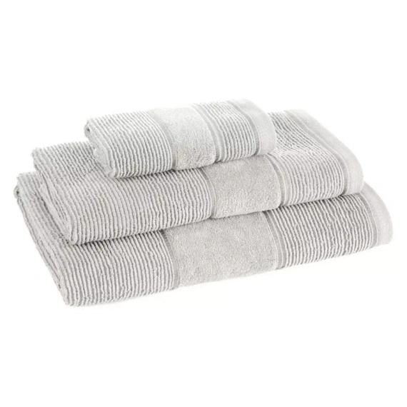 Set de prosoape Emma Eurofirany argintiu 3 piese 30x50 50x90 70x140 500 g/m²