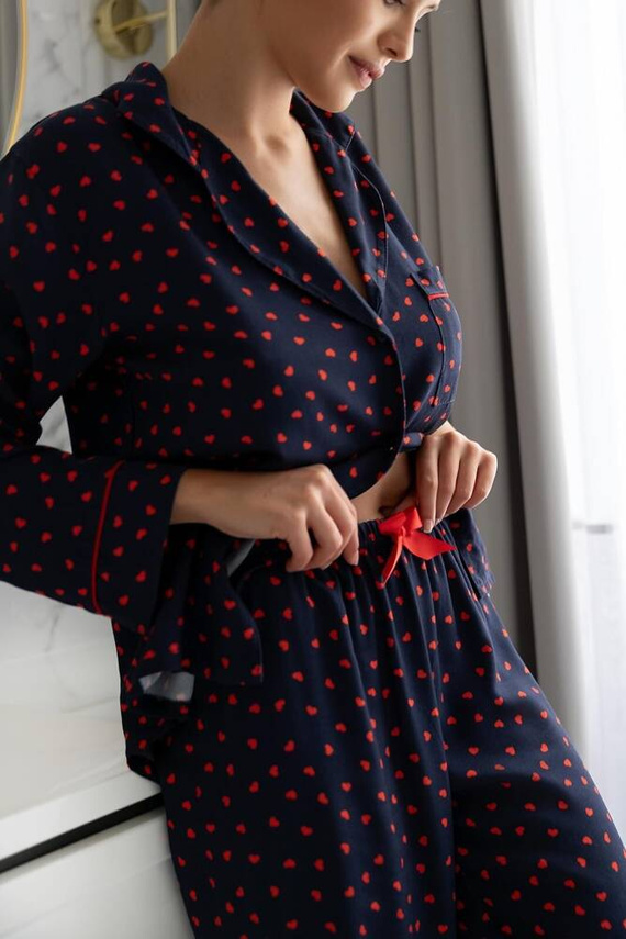 Pijamale Sophia Sensis pentru femei - Bleumarin