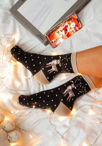 1283-021 Ciorapi dama reni de Craciun Milena - negri