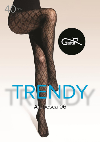 Colanti Arabesca 06 Gatta – 40 den, model decorativ, mat
