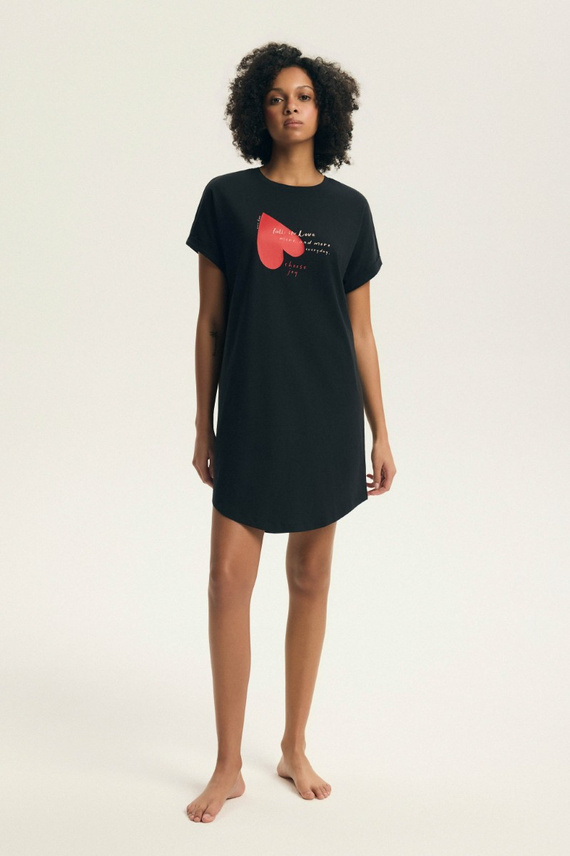 Cămașă de noapte Elain 44496 Henderson – 100% bumbac, inimioare