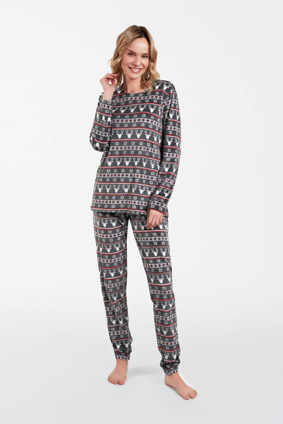 Set lână pentru femei Iceland Fleece Italian Fashion - imprimeu grafit