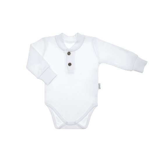 169390 Body polo Nicol cu mâneci lungi - alb