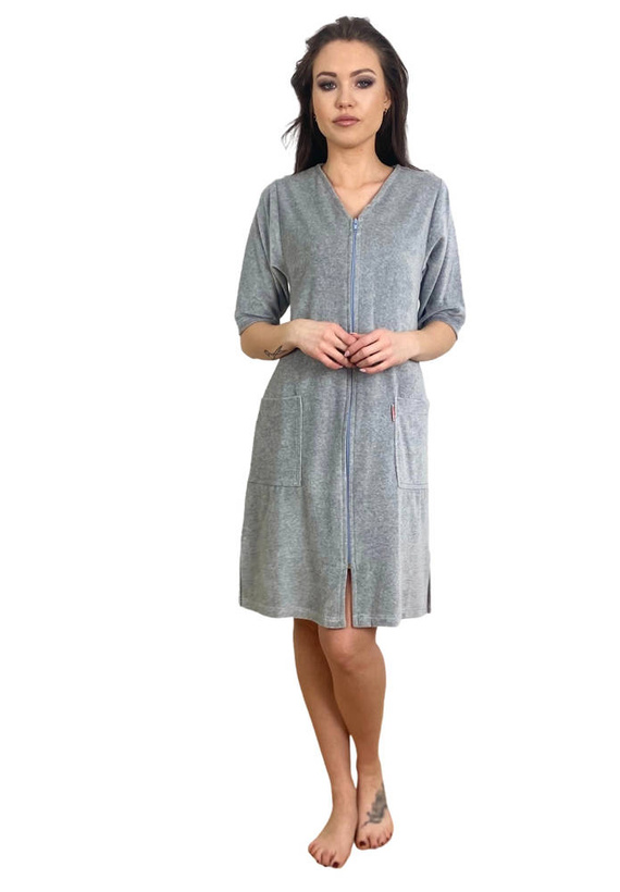 431 Halat de baie pentru femei Velour Forex - melange deschis