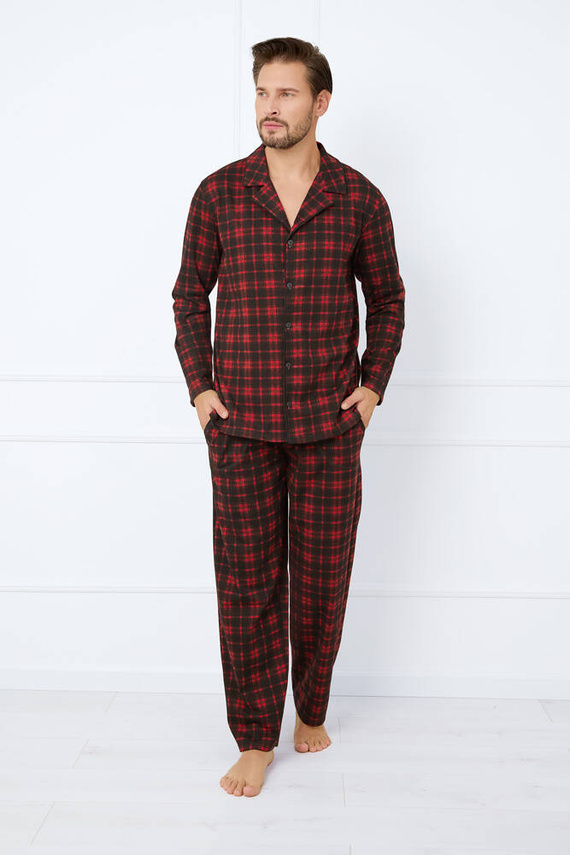 Nicolas Pijama pentru bărbați cu mânecă lungă, pantaloni lungi Italian Fashion - print