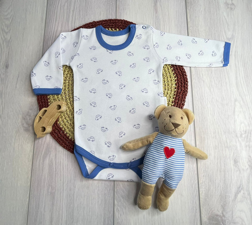 Body pentru bebeluși Mamatti BD15626 cocoșat – bumbac, mâneci lungi