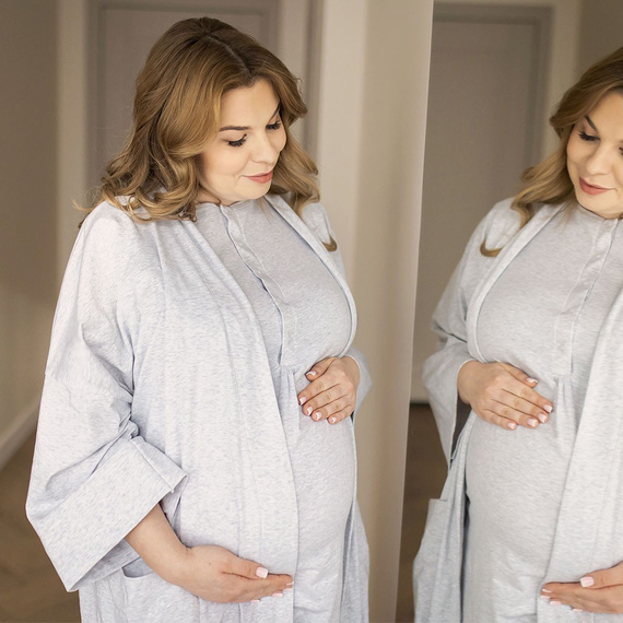 Cămașă de noapte Lily Maternitate pentru hrănirea Eevi - gri