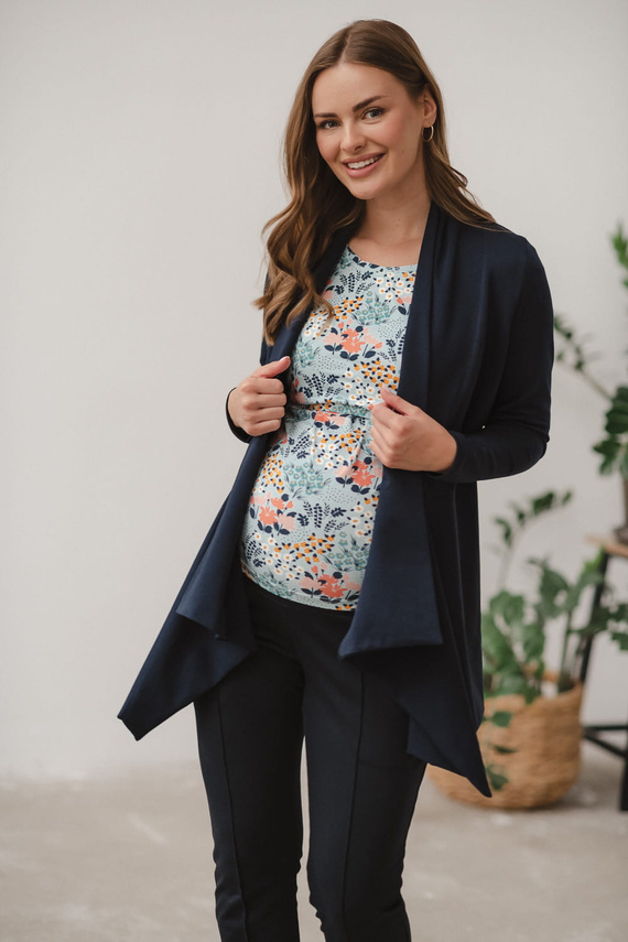 Cardigan de maternitate Mama Wrap Milk&Love, bleumarin