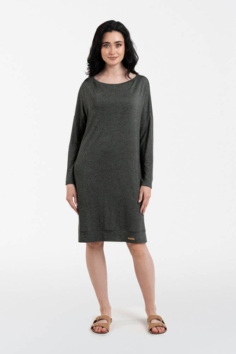 Akord tunică cu mânecă lungă pentru femei Italian Fashion - dark melange 