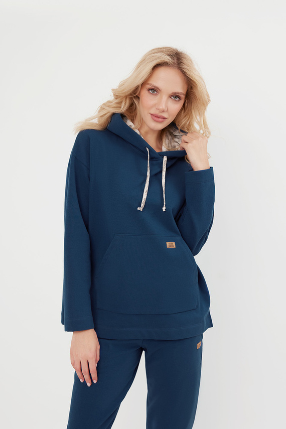 Lagos Ladies' hanorac cu glugă Italian Fashion - denim