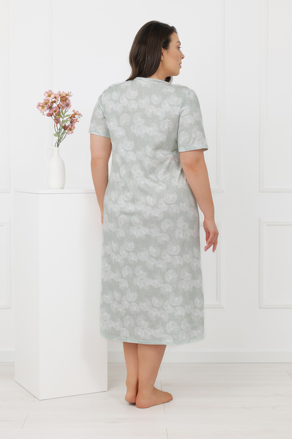 Cămașă de noapte Eleni Italian Fashion 100% bumbac, mânecă scurtă