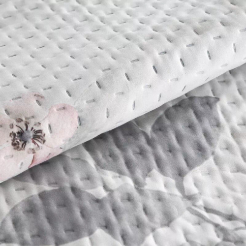 Năframă Elia Argintie Eurofirany, matlasată, decorativă, poliester