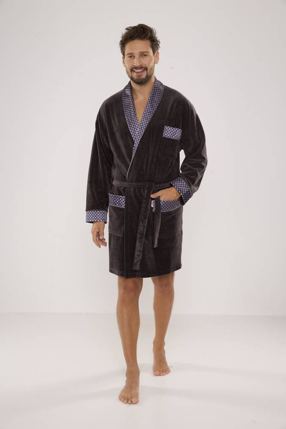 772 Bonjour halat de baie forex pentru bărbați - grafit