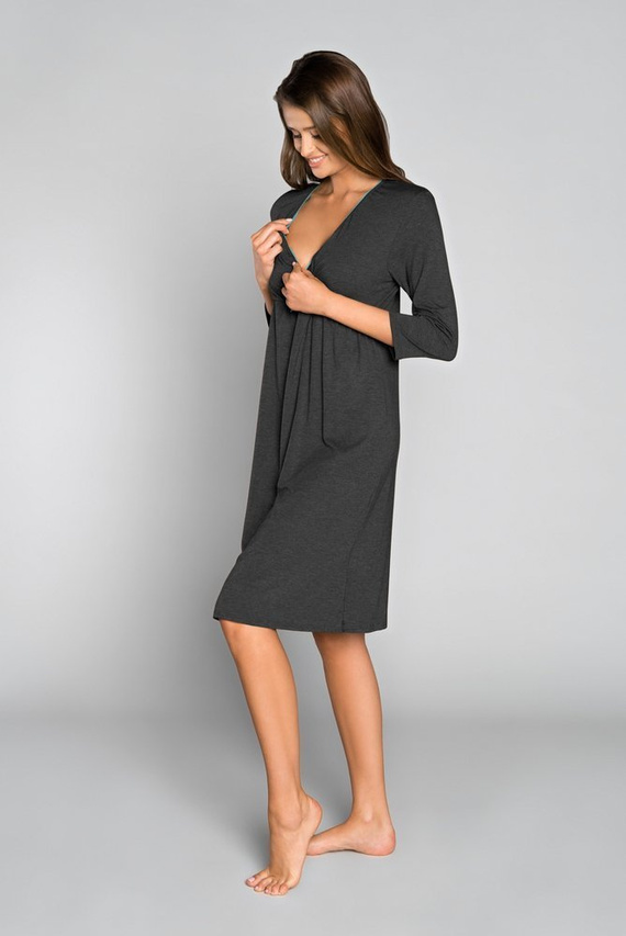 Italia Fashion sarcină și alăptare mânecă 3/4 sonata - dark melange/green