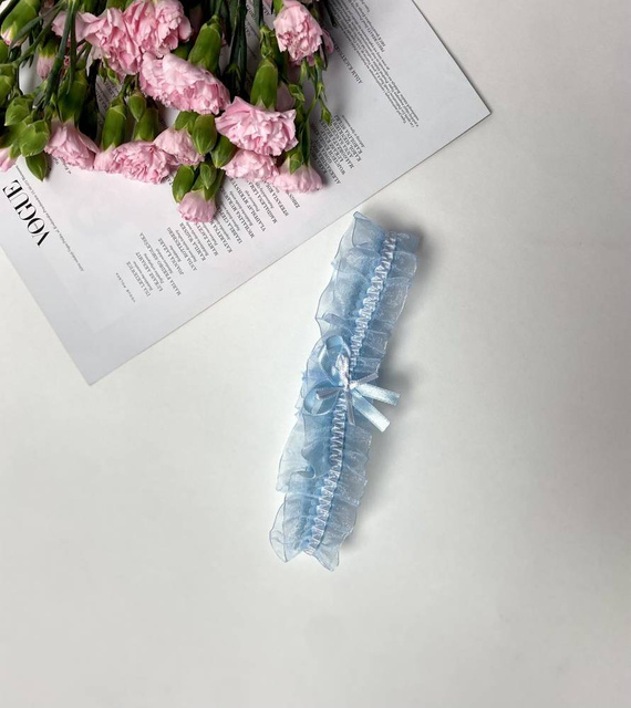 221 De Lafense jartieră din șifon - albastru deschis