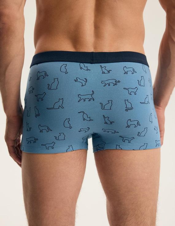 Boxeri bărbați Henderson 46100 Fur2 2-pack din bumbac cu bandă largă și logo