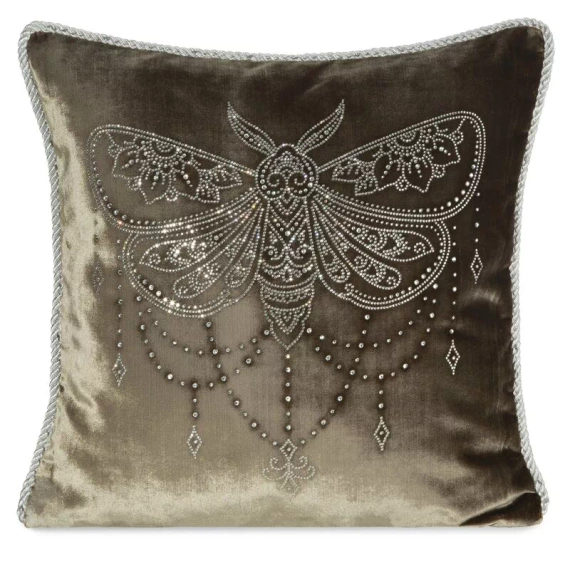 Fata de perna Royal 8 velur cu cristale Eurofirany bej inchis